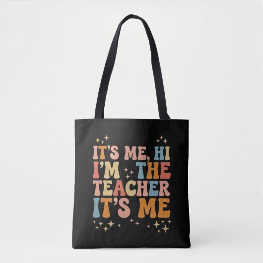 Groovy its me Hi Im Teacher It's Me School Tasche (Vorderseite)