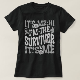 Groovy It's Me Hi I'm the Brain Cancer Survivor T-Shirt