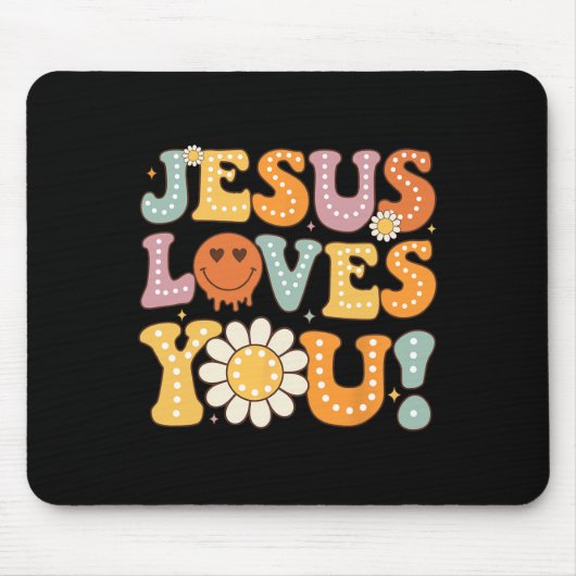 Groovy Jesus Lieben, die du Kinder Kinder religiös Mousepad (Vorne)