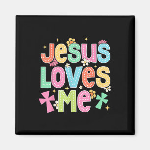 Groovy Jesus liebt mich Biblisch Christliche Kirch Magnet