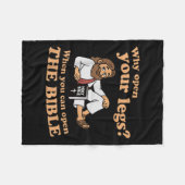 Groovy Jesus Why Open Your Legs When You Can Open Fleecedecke (Vorderseite (Horizontal))