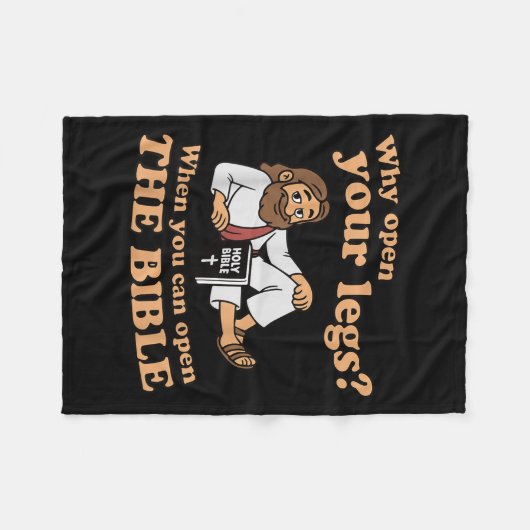 Groovy Jesus Why Open Your Legs When You Can Open Fleecedecke (Vorderseite (Horizontal))