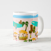 Groovy Jet Set Pool Party Jumbo-Tasse (Vorderseite Rechts)