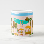 Groovy Jet Set Pool Party Jumbo-Tasse (Vorderseite)