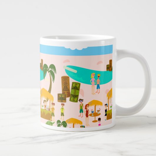 Groovy Jet Set Pool Party Jumbo-Tasse (Rechts)