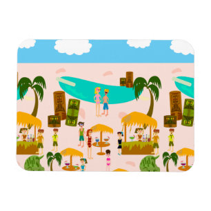 Groovy Jet Set Pool Party Magnet