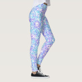 Groovy Jewel Tone Retro Boho Trippy Hippie Marble Leggings (Rechts)