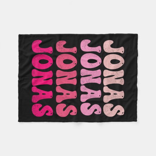 Groovy Jonas First Name D I Love Jonas Tees Meme  Fleecedecke (Vorderseite (Horizontal))