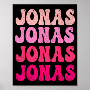 Groovy Jonas Vorname D I Love Jonas Tees Meme Poster
