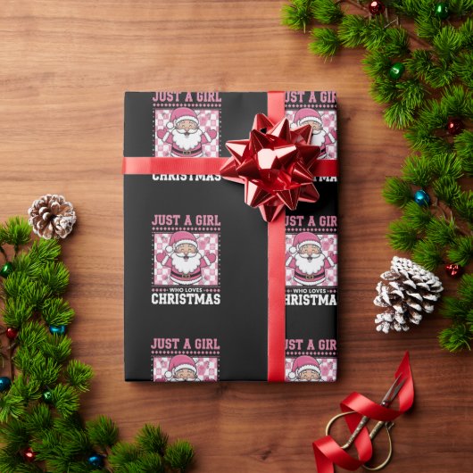 Groovy Just A Girl, die Weihnachten Weihnachten We Geschenkpapier (Feiertagsgeschenk)