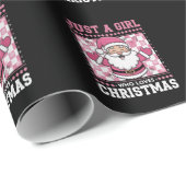 Groovy Just A Girl, die Weihnachten Weihnachten We Geschenkpapier (Rolleneckpunkt)
