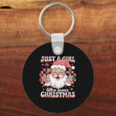 Groovy Just A Girl, die Weihnachten Weihnachten We Schlüsselanhänger (Vorderseite)