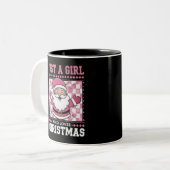 Groovy Just A Girl, die Weihnachten Weihnachten We Zweifarbige Tasse (Vorderseite Links)