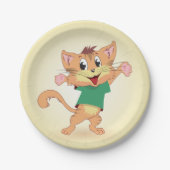 Groovy Katze Pappteller (Vorderseite)