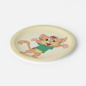 Groovy Katze Pappteller (Schrägansicht)