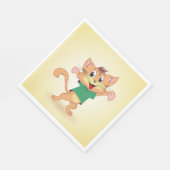 Groovy Katze Serviette (Ecke)