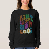Groovy KIND IS THE NEW COOL Retro Anti Bullying Ch Sweatshirt (Vorderseite)