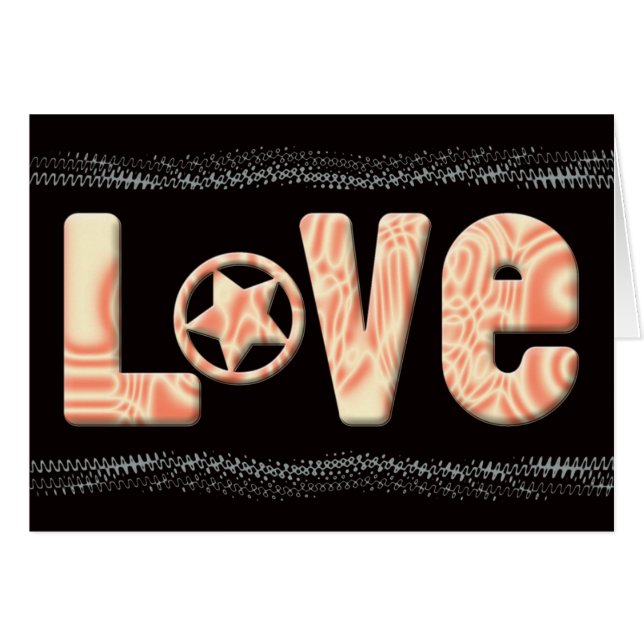 Groovy Kinda Liebe Card (Vorderseite (Horizontal))