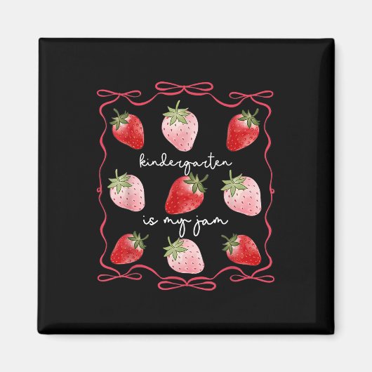 Groovy Kindergarten ist mein Ding Strawberry Kinde Magnet (Vorne)