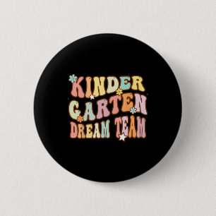Groovy Kindergarten Traumteam erster Tag zurück Button