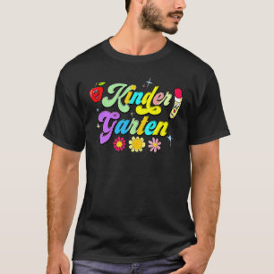 Groovy Kindergarten Vibes Retro Back To School Tee