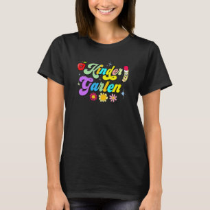 Groovy Kindergarten Vibes Retro Back To School Tee