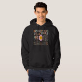 Groovy Kindergarten Vibes Retro Face Teachers Back Hoodie (Vorne ganz)