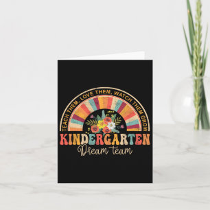 Groovy Kindergarten Vibes Team Byck to School Tee Karte