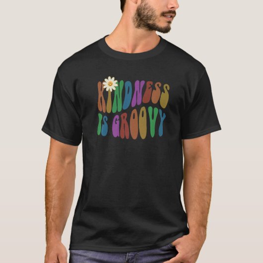 Groovy KINDNESS IS GROOVY Retro Anti Bullying Choo T-Shirt (Vorderseite)