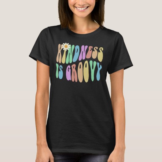 Groovy KINDNESS IST GROOVY Retro Stopp Bullying Ch T-Shirt (Vorderseite)