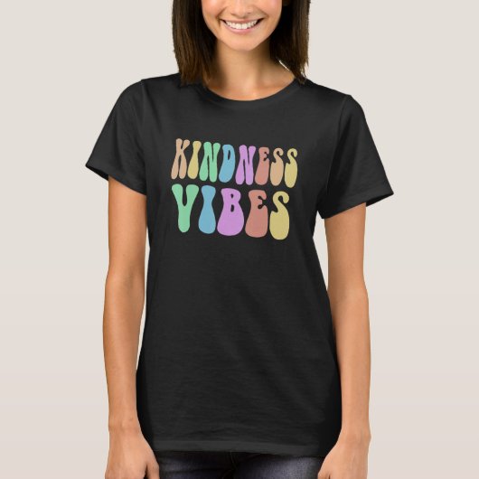 Groovy KINDNESS VIBES Choose Retro Be Kind Ninja A T-Shirt (Vorderseite)