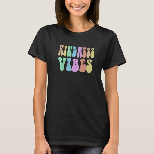 Groovy KINDNESS VIBES Choose Retro Be Kind Ninja A T-Shirt (Vorderseite)