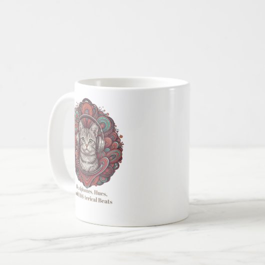 Groovy Kitty Vibe Tasse - Silver Tabby (Vorderseite Links)