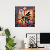 Groovy Klavier-Vibes Poster (Heimbüro)
