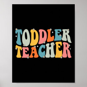 Groovy Kleinkind Lehrer Anerkennung Zurück zur Sch Poster