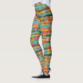 Groovy Krawatten-Friedenszeichen Leggings (Links)