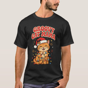 Groovy Kürbis-Katze T-Shirt