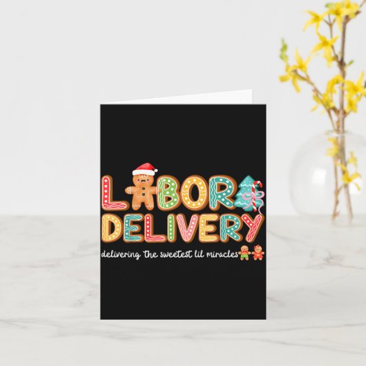 Groovy Labor And Delivery Christmas L&d Nurse Karte (Gelbe Blume)