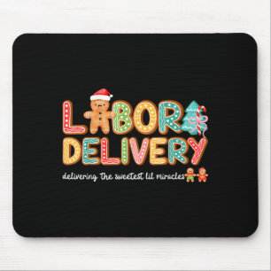 Groovy Labor- und Entbindungs-Weihnachts-L&d-K Mousepad