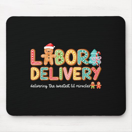 Groovy Labor- und Entbindungs-Weihnachts-L&d-K Mousepad (Vorne)