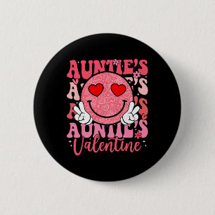 Groovy Lächeln Gesicht Tante Valentins Tochter Nic Button