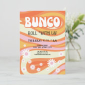 Groovy Ladys Night Bunco Party Einladung (Stehend Vorderseite)