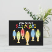 Groovy Lampen-70er Party Einladung (Stehend Vorderseite)