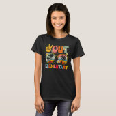 Groovy Last Day of School Peace Out Elementary Tea T-Shirt (Vorne ganz)