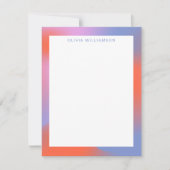 Groovy Lavender Lila Gradient Personalisiert Name Mitteilungskarte (Vorderseite)