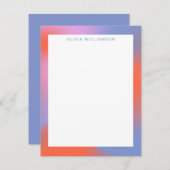 Groovy Lavender Lila Gradient Personalisiert Name Mitteilungskarte (Vorne/Hinten)