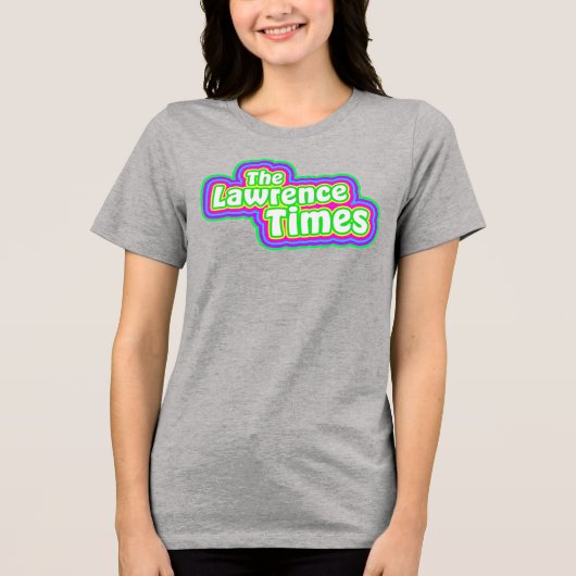 Groovy Lawrence Times femme grau Tri-Blend Shirt (Vorderseite)