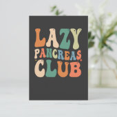 Groovy Lazy Pankreas Club Diabetes mellitus Dankeskarte (Stehend Vorderseite)