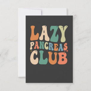 Groovy Lazy Pankreas Club Diabetes mellitus Dankeskarte