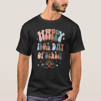 Groovy Lehrer 100 Tage Schule Cute 100. Tag T-Shirt